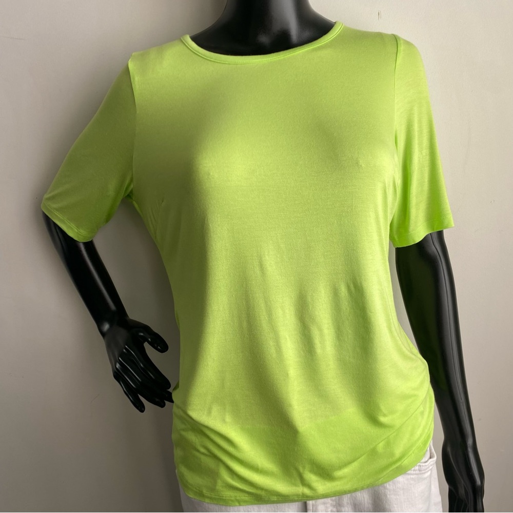 Gretchen Scott Designs Neon Green Short Sleeve Top
